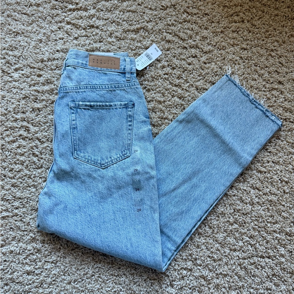 PacSun Women's Light Blue Straight Leg Jeans